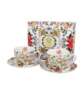 SET 2 TASSES+SOUCOUPES 280ML W.KILBURN BLANC