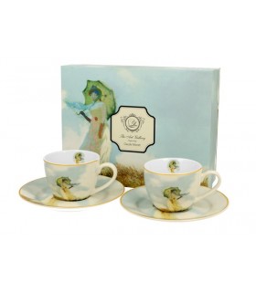 SET 2 TASSES EXPRESSO 100ML MONET FEMME A L'OMBRELLE