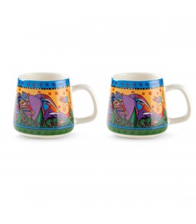 MUG L.BURCH JUNGLE JAUNE 360ML SET DE 2