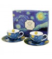 SET 2 TASSES EXPRESSO VAN GOGH STARRY NIGHT 100ML