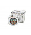 MUG BARREL 430ML ETHNO OWL C4