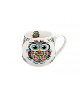 MUG BARREL 430ML ETHNO OWL C4