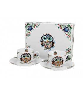 SET 2 TASSES EXPRESSO 100ML ETHNO OWL