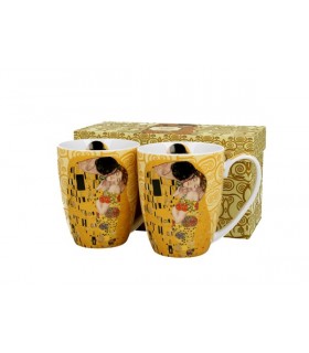 SET 2 MUGS 380ML KLIMT THE KISS ECRU C2