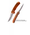 COUTEAU MANCHE BOIS/ORANGE L.19.9CM