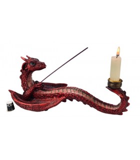 DRAGON PORTE ENCENS ROUGE 33X15.8X14 C2