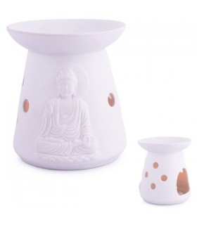 BRULE PARFUM PORCELAINE BOUDDHA H.12cm C4