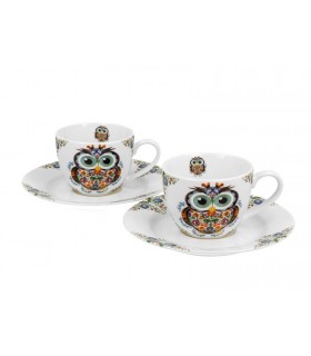 SET 2 TASSES EXPRESSO 100ML ETHNO OWL