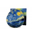 SET 2 ASS DESSERT VAN GOGH STARRY NIGHT DIAM 19.2 C2