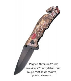 COUTEAU MANCHE ALU LAME 8.3CM