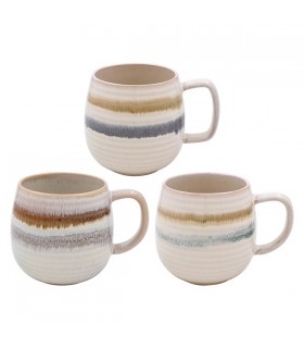 MUG REACTIVE GLAZE 400ML SET DE 6 ASS