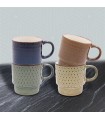 MUG 350ML REACTIVE GLAZE SET DE 4 ASS