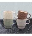 MUG 350ML REACTIVE GLAZE SET DE 4 ASS