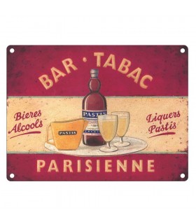 PLAQUE 15X20 BAR TABAC PARISIENNE C3