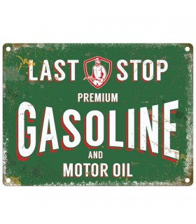 PLAQUE 30X40 LAST STOP GASOLINE C2