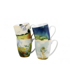 SET 4 MUGS 380ML MONET ASS