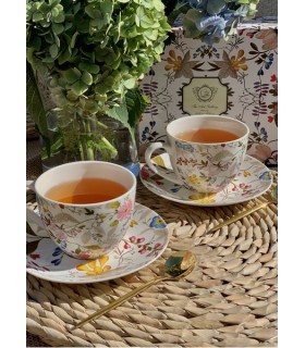 SET 2 TASSES+SOUCOUPES 280ML W.KILBURN BLANC