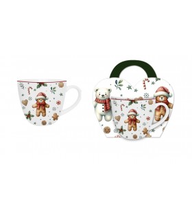 MUG 460ML PANIER CHRISTMAS CUTIES SET DE 4