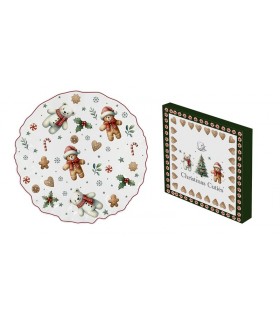 PLAT 25CM PORCELAINE CHRISTMAS CUTIES C2