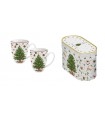 SET 2 MUGS 350ML CHRISTMAS TREE C2