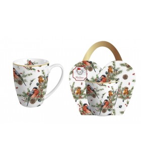 MUG 350ML PANIER CHRISTMAS BIRDS SET DE 4