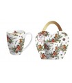 MUG 350ML PANIER CHRISTMAS BIRDS SET DE 4