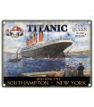 PLAQUE 15X20 TITANIC SOUTHAMPTON NEW YORK C3