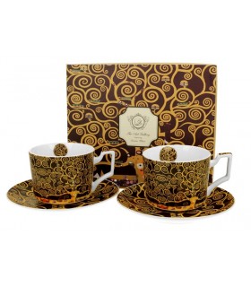 SET 2 TASSES EXPRESSO 100ML KLIMT TREE OF LIFE