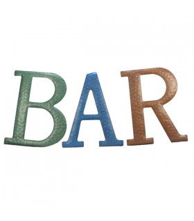 LETTRES METAL BAR H.30CM