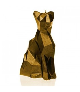 BOUGIE CHAT ORIGAMI GOLD 35H 18X10X7.6