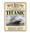 PLAQUE 30X40 TITANIC ADVERTISING FIRST SAILING C2