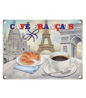 PLAQUE 30X40 CAFE FRANCAIS C2