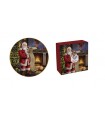 PLAT 27CM PORCELAINE SANTA LETTER C2