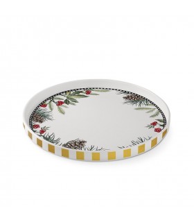 PLAT NOËL PORCELAINE DIAM 24CM C2