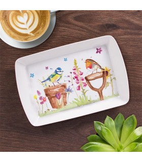 PLAT PM GARDEN BIRDS C6 24X15