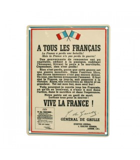 PLAQUE 15X20 VIVE LA FRANCE C3