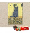 PLAQUE 30X40 CHAT BLEU C2