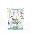 BRULE PARFUM VERRE FLEURS 12.5X10CM C2