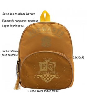 SAC A DOS HARRY POTTER HUFFLEPUFF 32X25X12