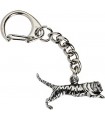 PORTE CLES TIGRE ARGENT