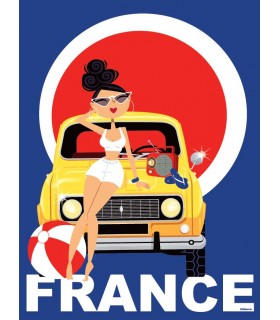 PLAQUE 30X40 VOITURE R FRANCE C2