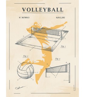 PLAQUE 30X40 VOLLEY RETRO C2