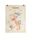 AFFICHE TENNIS RETRO 30X40