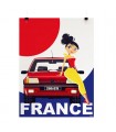 AFFICHE VOITURE P205 FRANCE 30X40