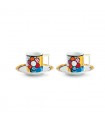 SET 2 TASSES EXPRESSO BRITTO FLOWER 90 ML