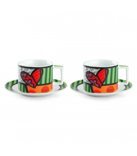 SET 2 TASSES CAPPUCCINO BRITTO HEART 220 ML