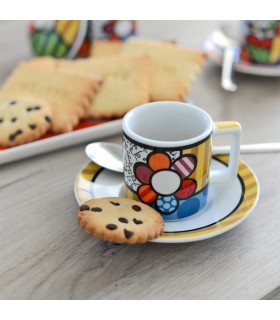 SET 2 TASSES EXPRESSO BRITTO FLOWER 90 ML