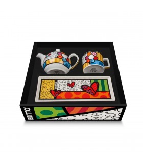 SET THEIERE + TASSE CAPPUCCINO + PLAT. BRITTO FLOWER