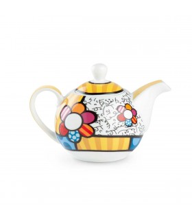 SET THEIERE + TASSE CAPPUCCINO + PLAT. BRITTO FLOWER