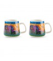 MUG L.BURCH JUNGLE JAUNE 360ML SET DE 2